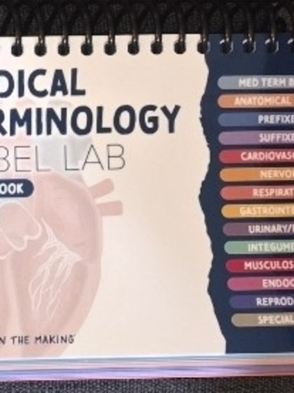 Medical Terminology Label Lab Spiral Flip Book - Pink